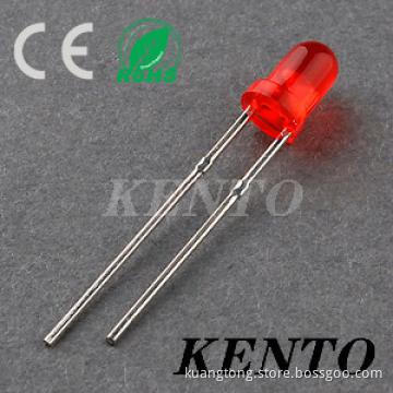 Lens Led Diode-3mm Round Red Diffused